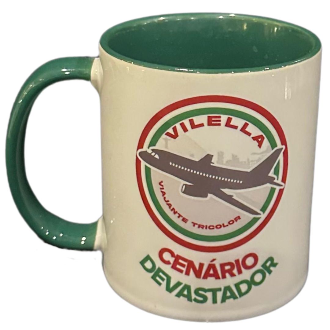 Caneca de Porcelana Cenário Devastador 350 ml | Vilella Viajante Tricolor