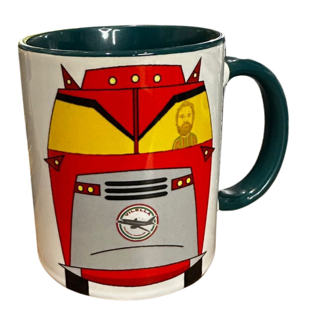 Caneca de Porcelana Carro Mamute 350 ml | Vilella Viajante Tricolor