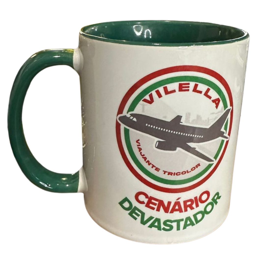 Caneca de Porcelana Cenário Devastador 350 ml | Vilella Viajante Tricolor